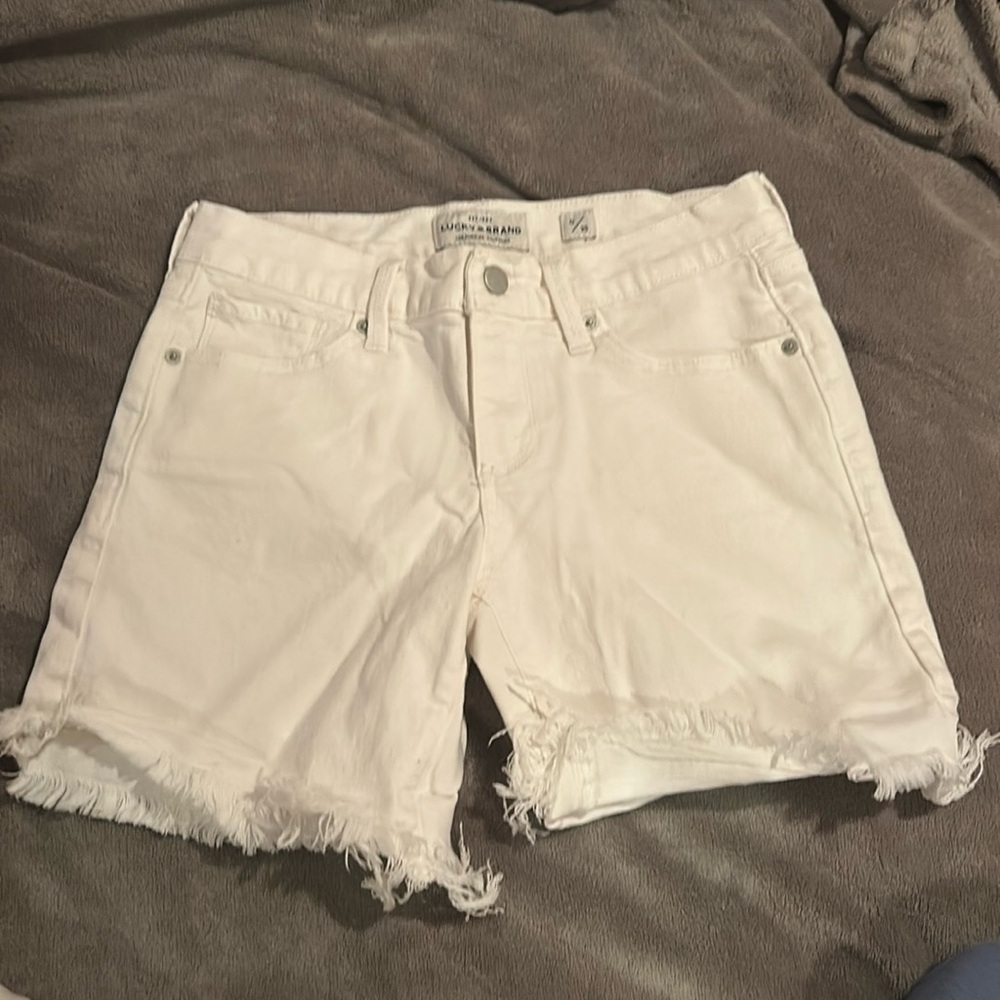 Lucky Brand Women's White Denim Shorts